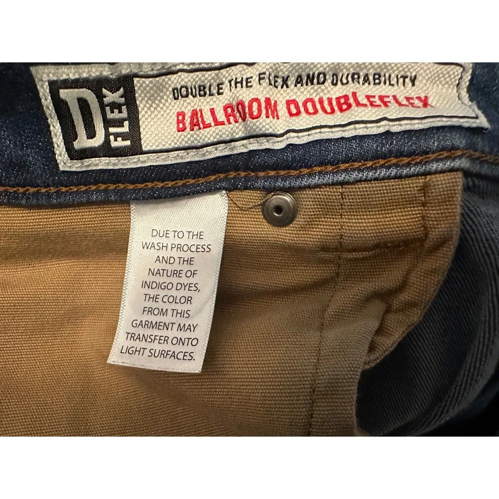 Duluth Trading Co Ballroom DoubleFlex Standard Fit Jeans Mens 42x30 Blue Denim‎
